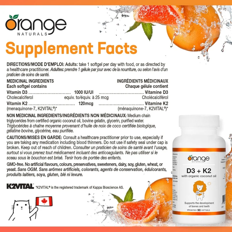 Orange Naturals - Vitamin D3 Coconut | 90 Softgels
