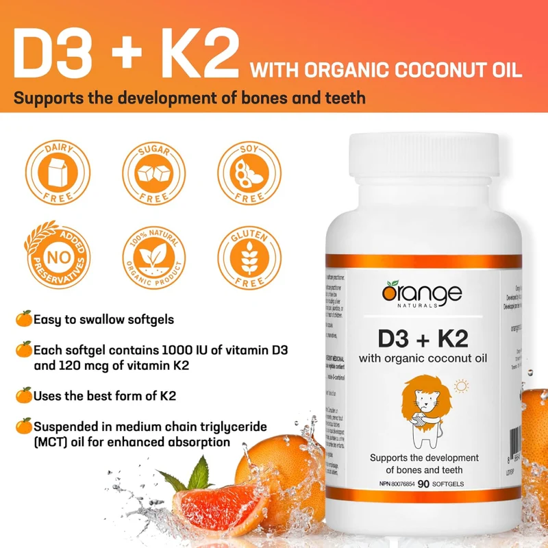 Orange Naturals - Vitamin D3 Coconut | 90 Softgels