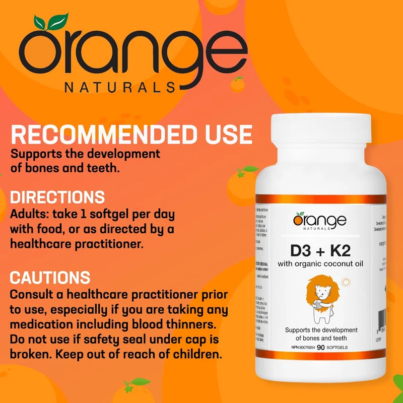 Orange Naturals - Vitamin D3 Coconut | 90 Softgels
