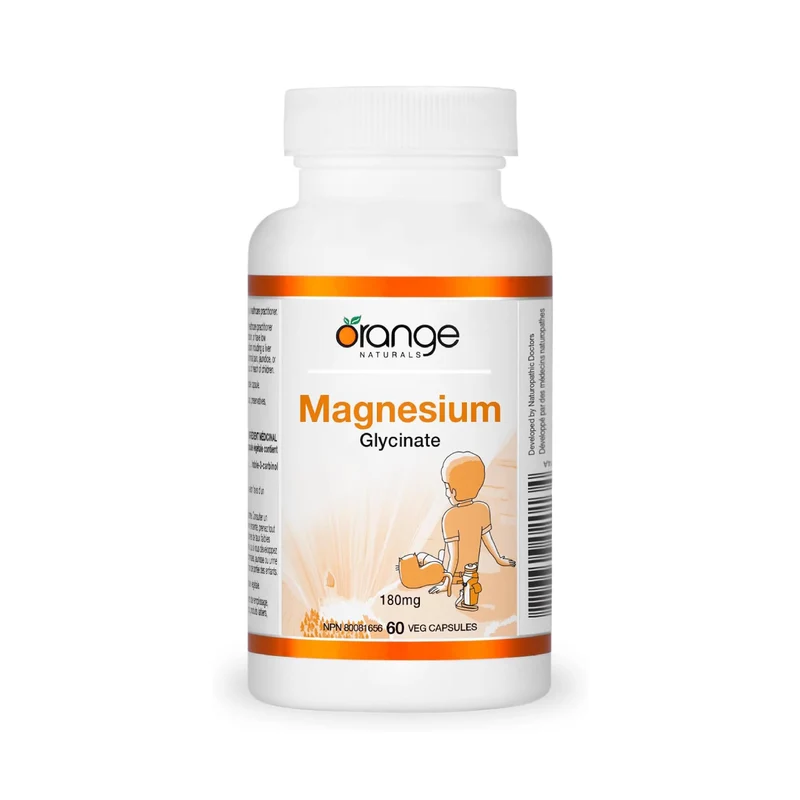 Orange Naturals - Magnesium Glycinate 180 mg | 60 Capsules