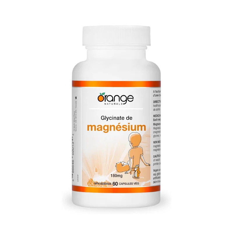 Orange Naturals - Magnesium Glycinate 180 mg | 60 Capsules
