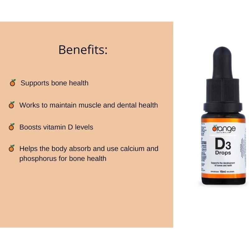 Orange Naturals - Vitamin D3 Orange Drops | 15 mL