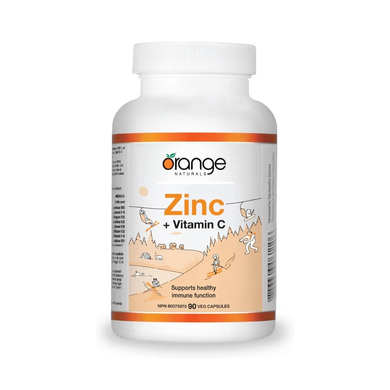 Orange Naturals - Zinc + Vitamin C 50 mg | 90 Capsules