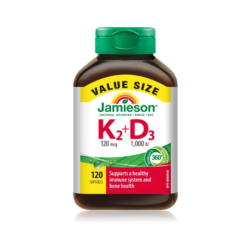 Jamieson - Vitamin K + D3 | 120 Softgels