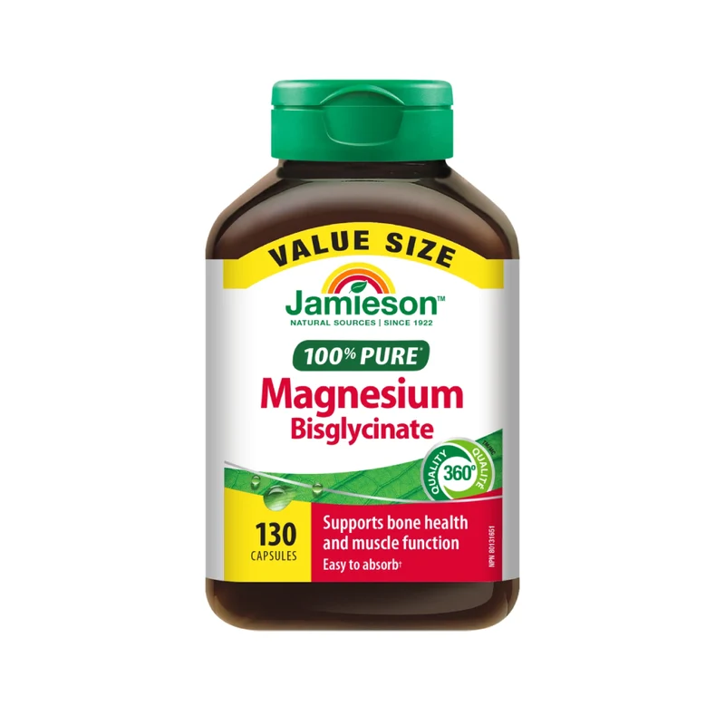 Jamieson - Magnesium Bisglycinate 100 mg | 130 Capsules