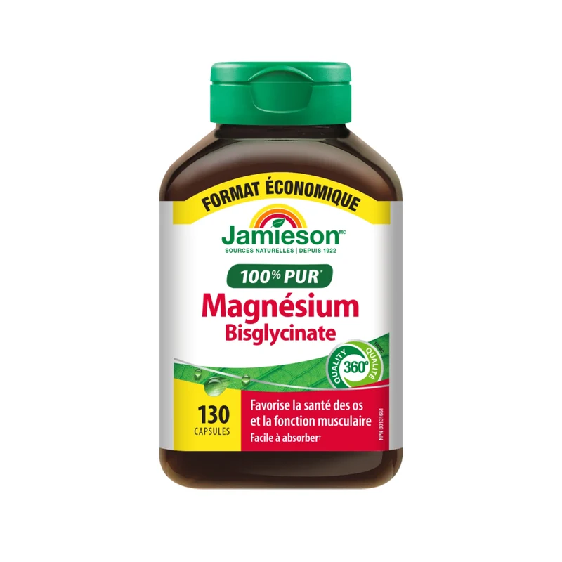 Jamieson - Magnesium Bisglycinate 100 mg | 130 Capsules