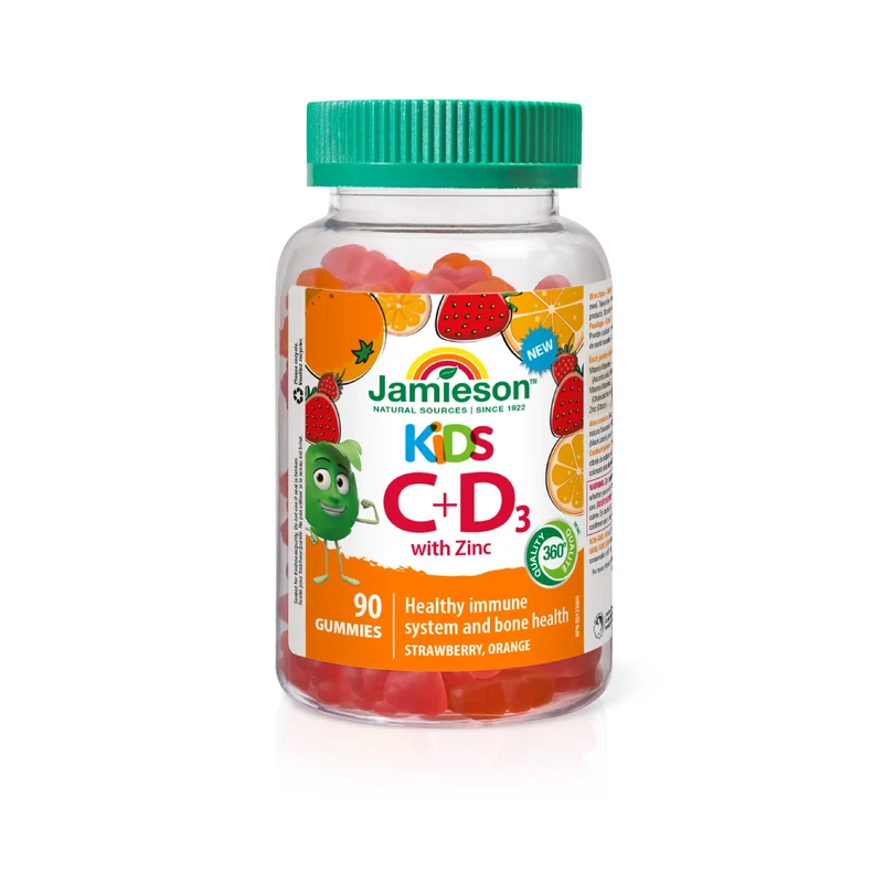 Jamieson - Vitamin C + D + Zinc Kids | 90 Gummies