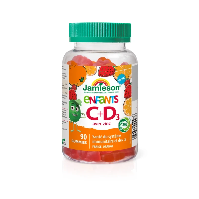 Jamieson - Vitamin C + D + Zinc Kids | 90 Gummies