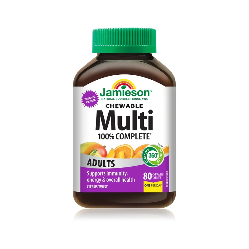Jamieson - 100% Complete Multivitamin Chewable | 80 Tablets