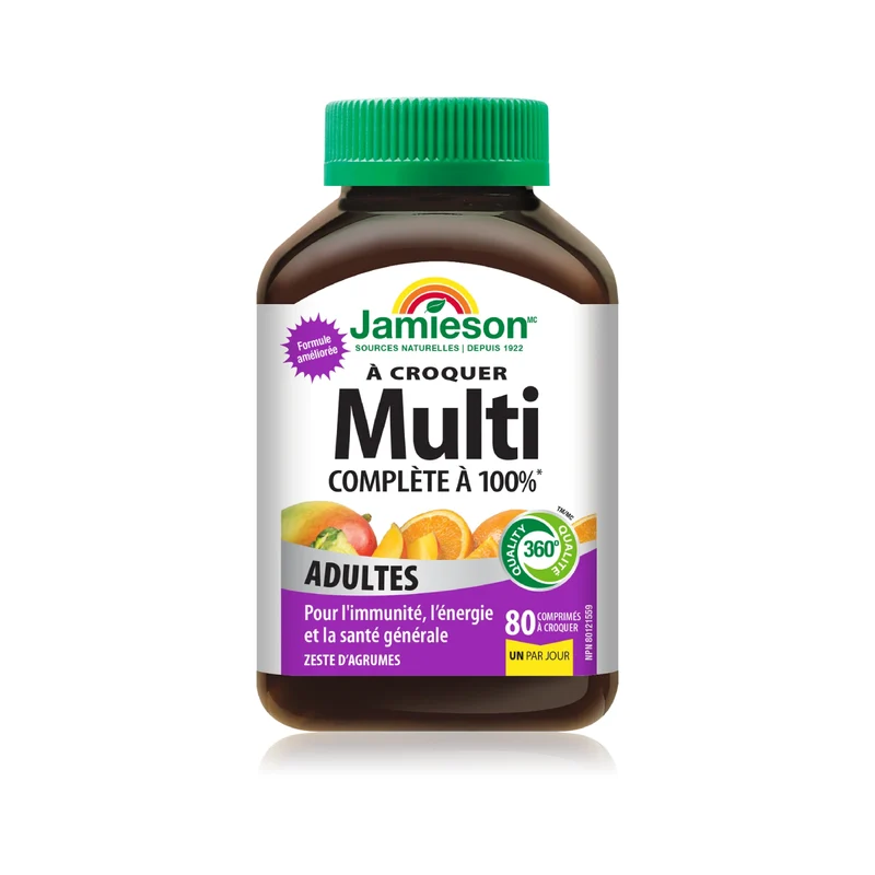 Jamieson - 100% Complete Multivitamin Chewable | 80 Tablets