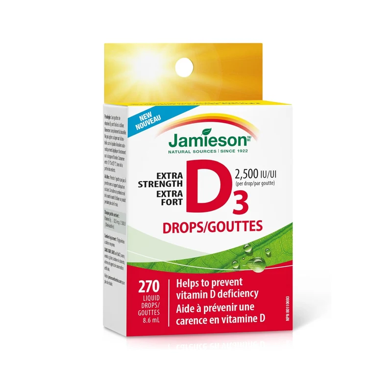Jamieson - Vitamin D3 Liquid 2500 IU | 270 mL