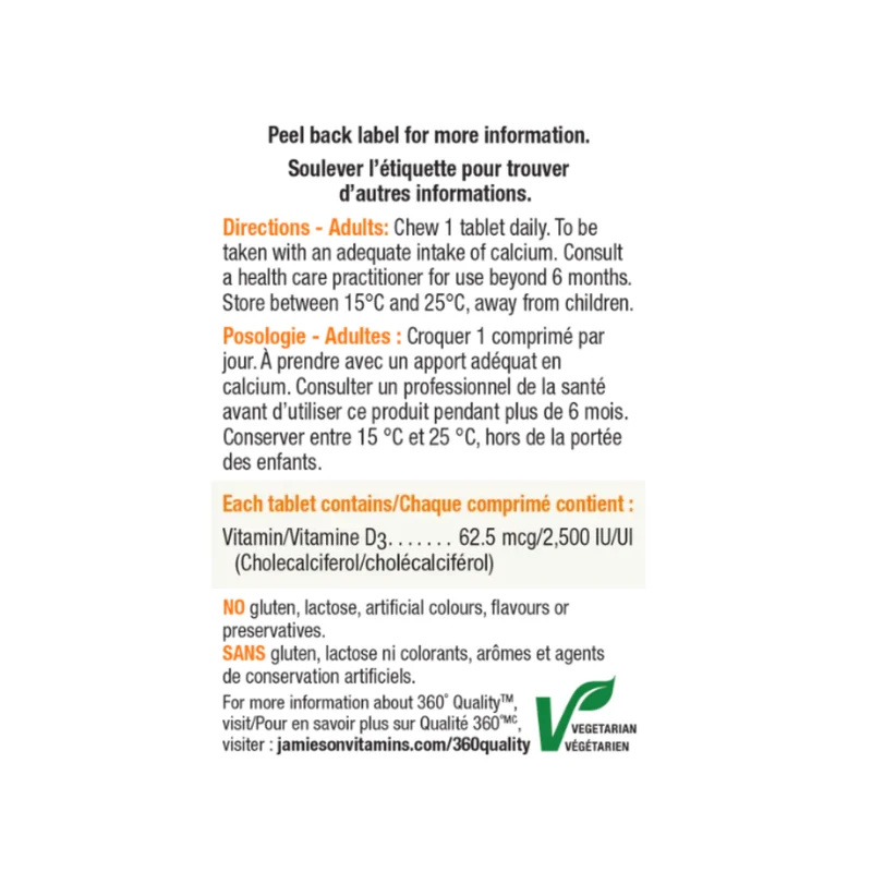 Jamieson - Vitamin D3 2500 IU Orange | 75 Softgels