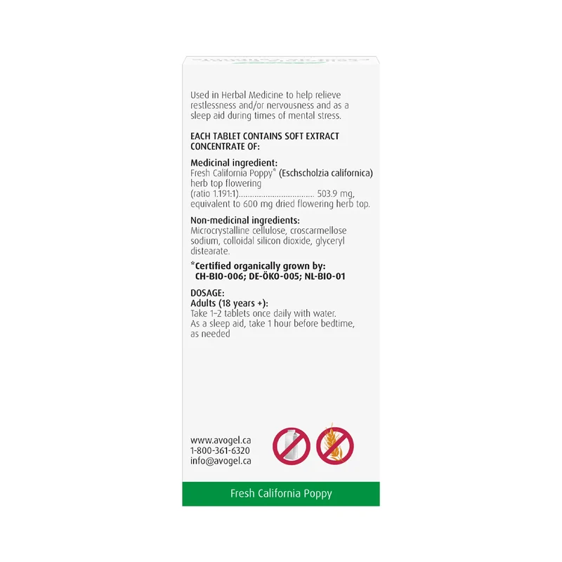 A.Vogel - California Poppy | 30 Tablets