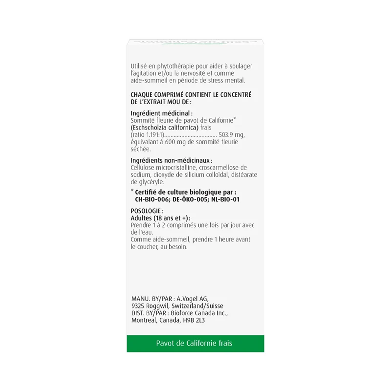 A.Vogel - California Poppy | 30 Tablets