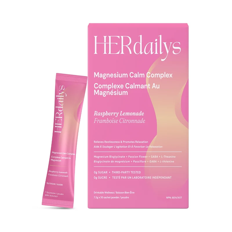 HER dailys - Magnesium Calm Complex, Raspberry Lemonade | 30 Sachets x 7.5 g