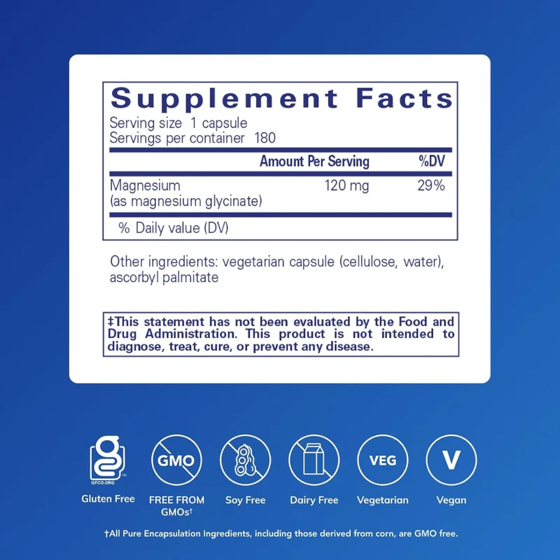 Pure Encapsulations - Magnesium Glycinate | 180 Capsules