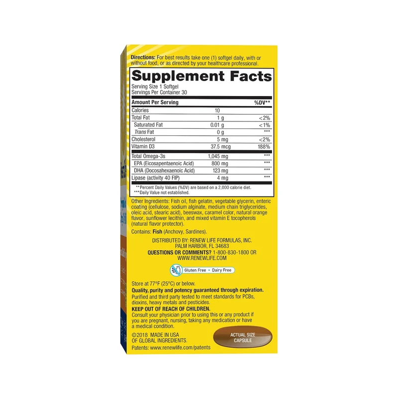 Renew Life - Norwegian Gold Super Critical Omega | 30 Softgels