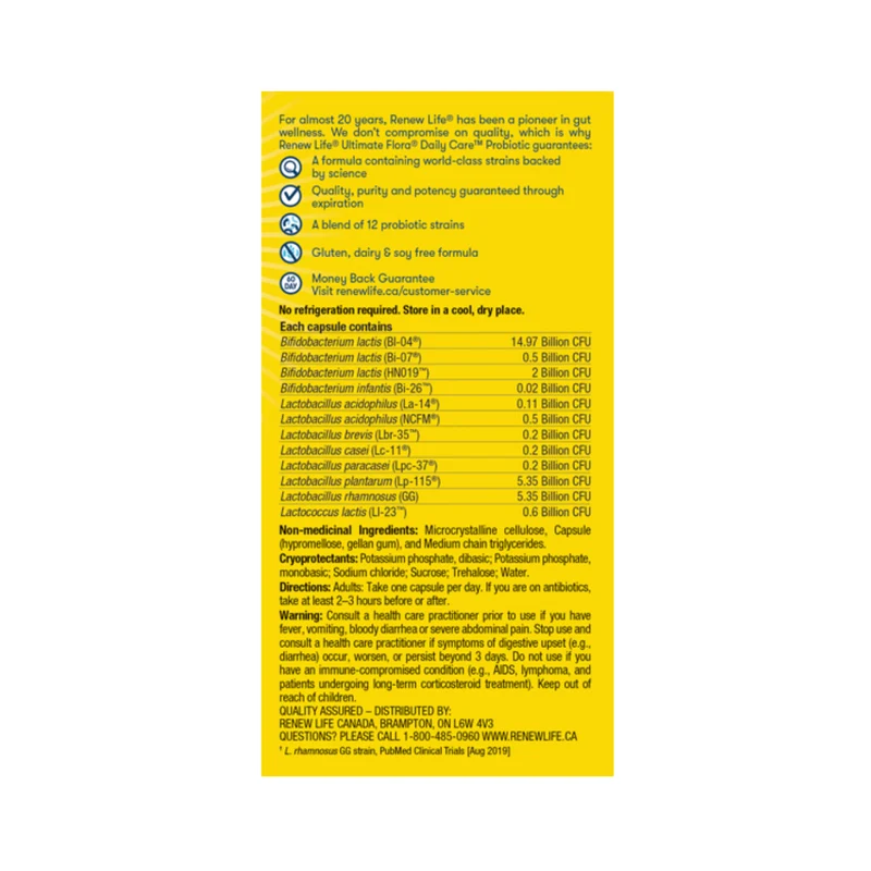 Renew Life - Ultimate Flora Daily Care 30Bil | 30 Capsules