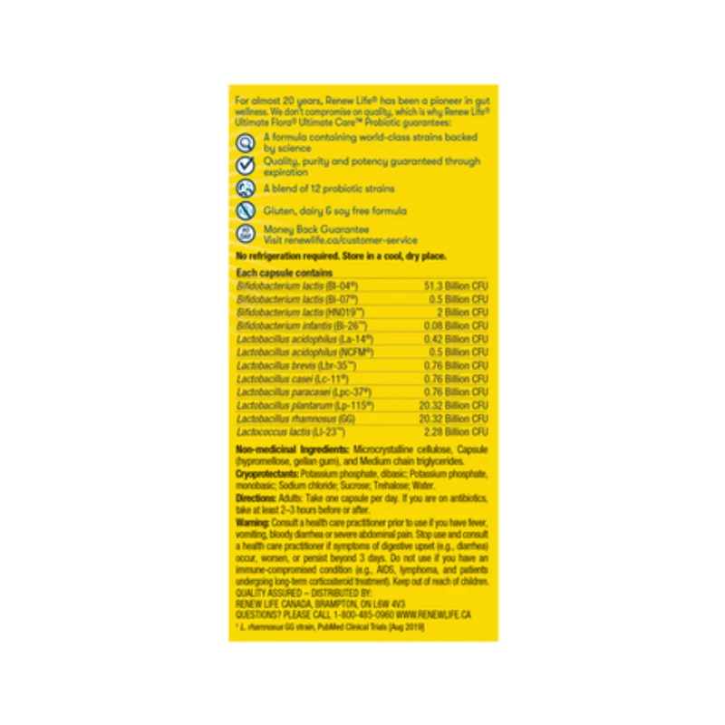 Renew Life - Ultimate Flora Ultimate Care 100Bil | 14 Capsules