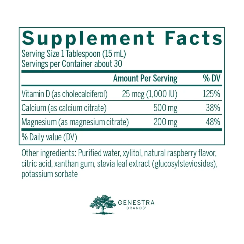 Genestra - Cal Mag Raspberry Liquid | 450 mL
