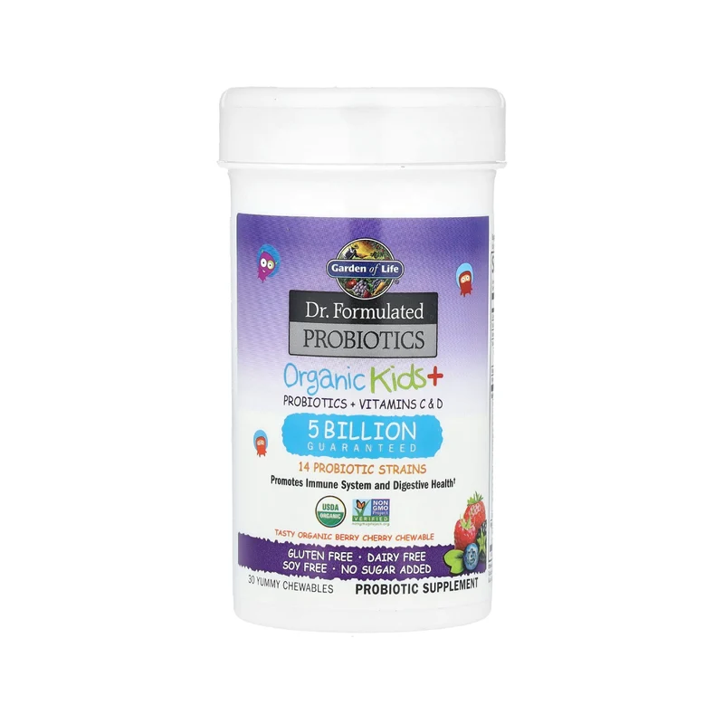 Garden of Life - Dr. Formulated Organic Kids+ Shelf Stable, Berry Cherry | 30 ct