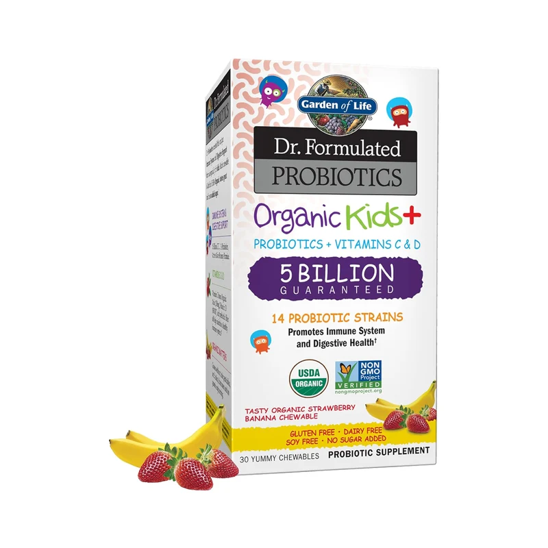 Garden of Life - Dr. Formulated Organic Kids+ Shelf Stable, Strawberry Banana | 30 ct