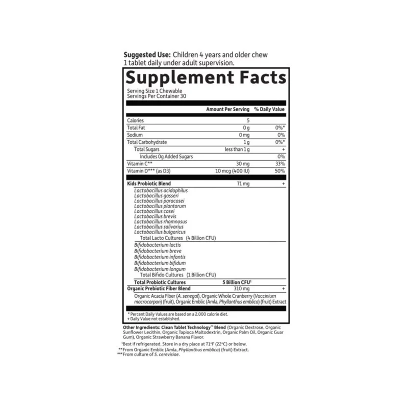 Garden of Life - Dr. Formulated Organic Kids+ Shelf Stable, Strawberry Banana | 30 ct