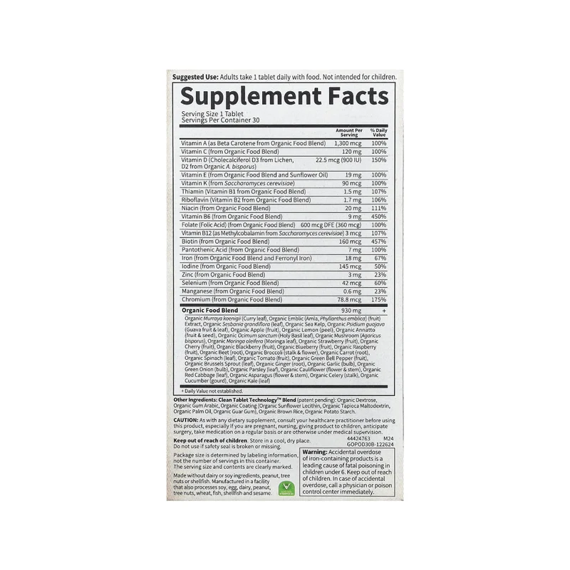Garden of Life - Organics Prenatal Once Daily | 30 Tablets