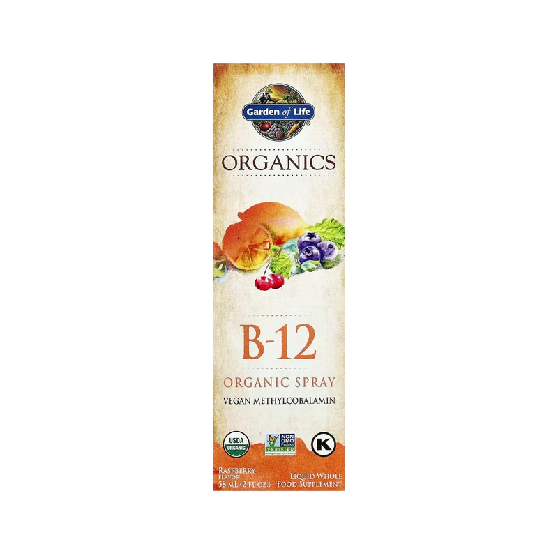 Garden of Life - Organics B-12 Organic Spray, Raspberry | 58 mL