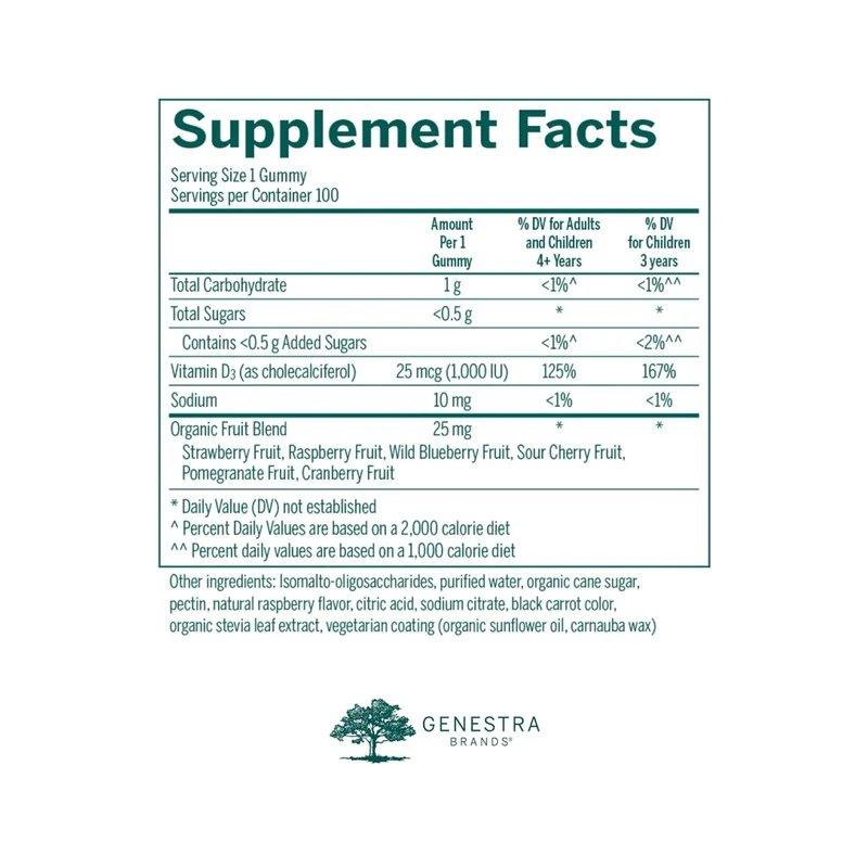 Genestra - Vitamin D Gummies | 100 Gummies