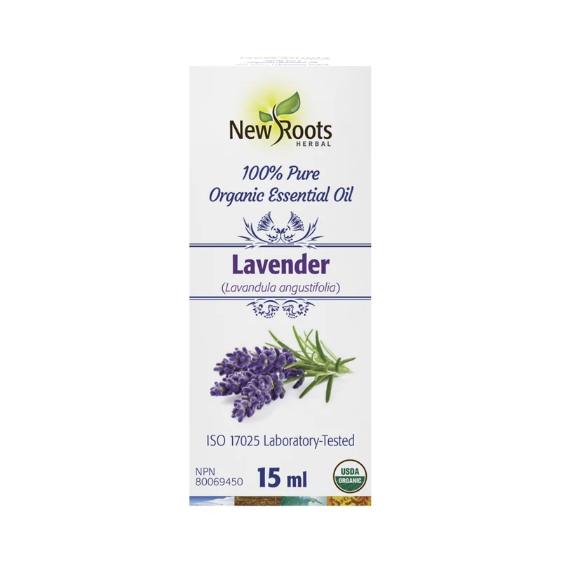 New Roots - Lavender Essential Oil (Lavandula angustifolia) 100% Pure Certified Organic | 15 mL