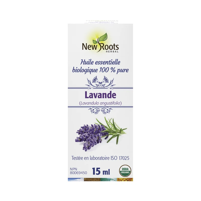 New Roots - Lavender Essential Oil (Lavandula angustifolia) 100% Pure Certified Organic | 15 mL