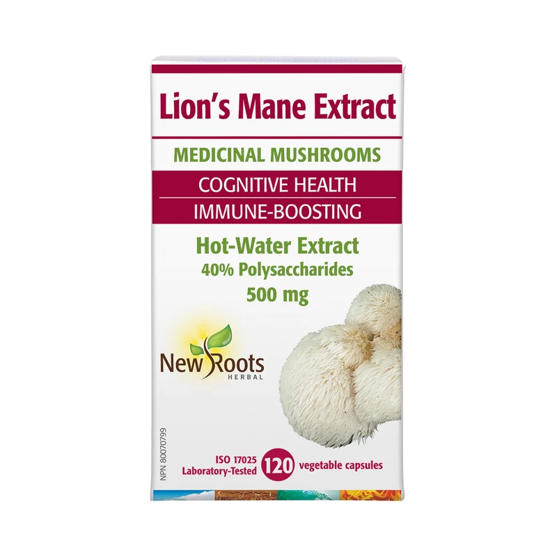 New Roots - Lion’s Mane 500 mg Hot-Water Extract | 120 capsules