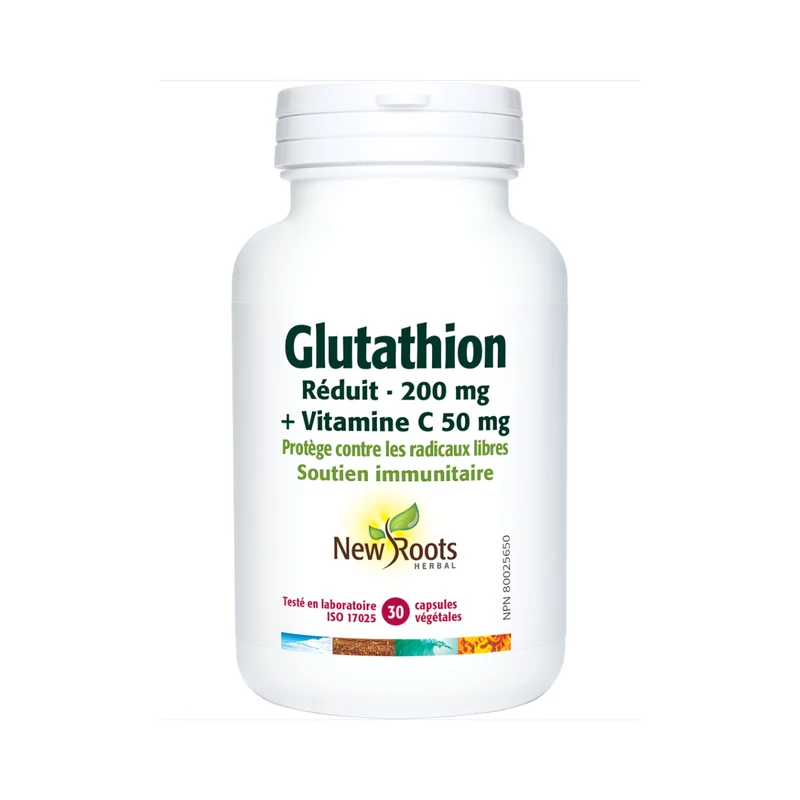 New Roots - Glutathione Reduced 200 mg + Vitamin C 50 mg | 30 capsules