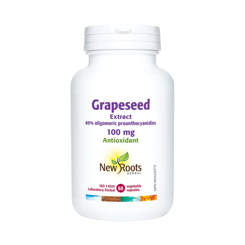 New Roots - Grapeseed Extract 80% Oligomeric Proanthocyanidins 100 mg | 60 capsules