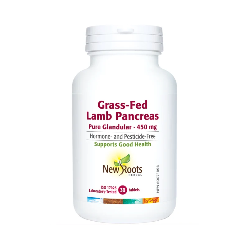 New Roots - Grass-Fed Lamb Pancreas Pure Glandular 450 mg | 30 tablets