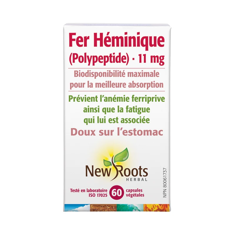 New Roots - Heme Iron Polypeptide 11 mg | 60 capsules