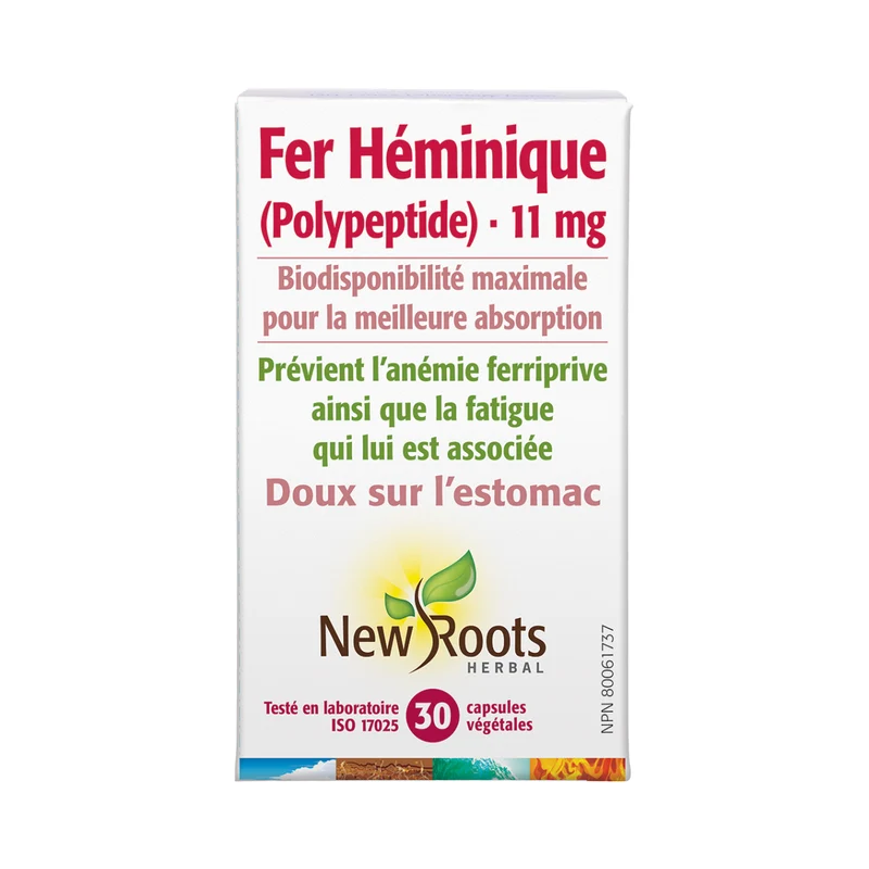 New Roots - Heme Iron Polypeptide 11 mg | 30 capsules