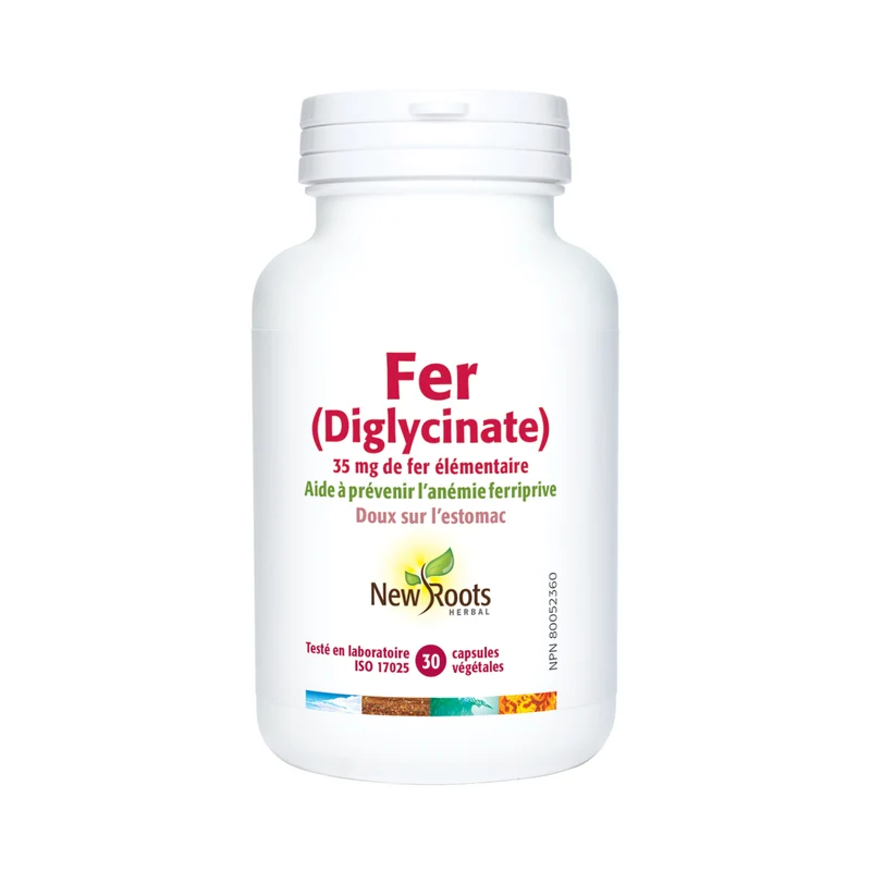 New Roots - Iron Bisglycinate 35 mg Elemental Iron | 30 capsules