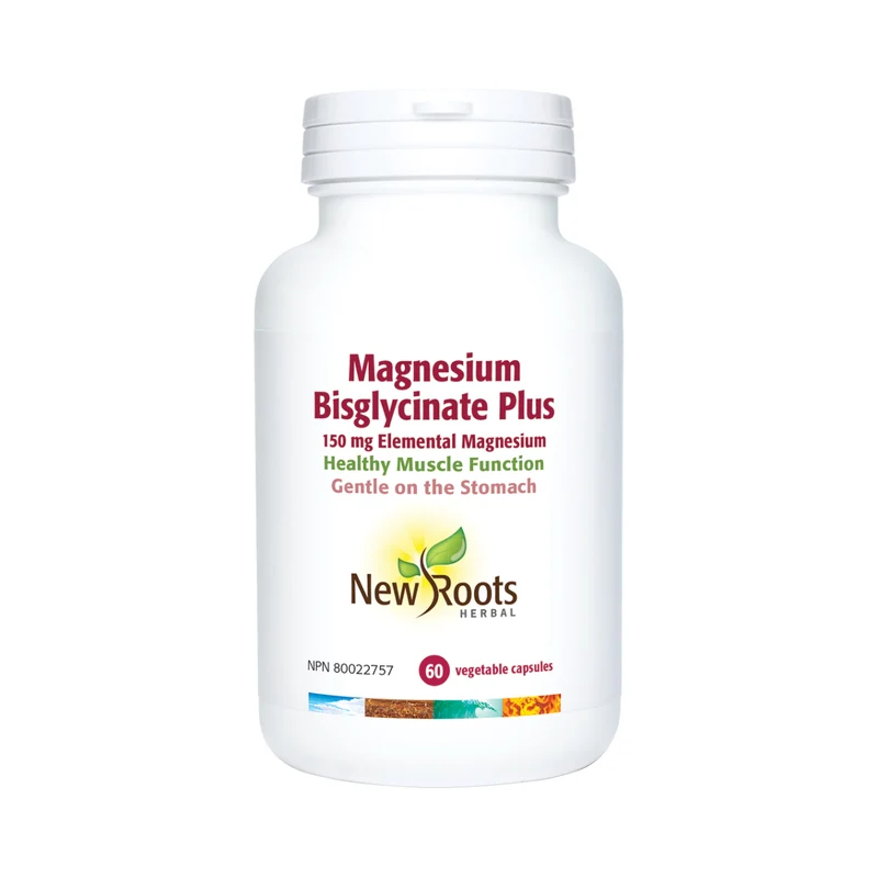New Roots - Magnesium Bisglycinate Plus 150 mg Elemental Magnesium | 60 Capsules