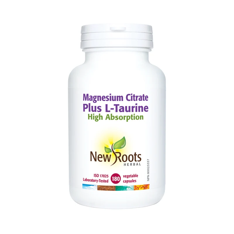 New Roots - Magnesium Citrate Plus L-Taurine | 180 Capsules