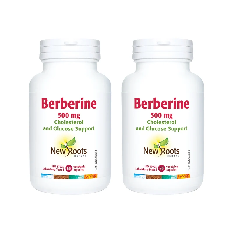 2-PACK! New Roots - Berberine 500 mg | 60 Vegetable Capsules