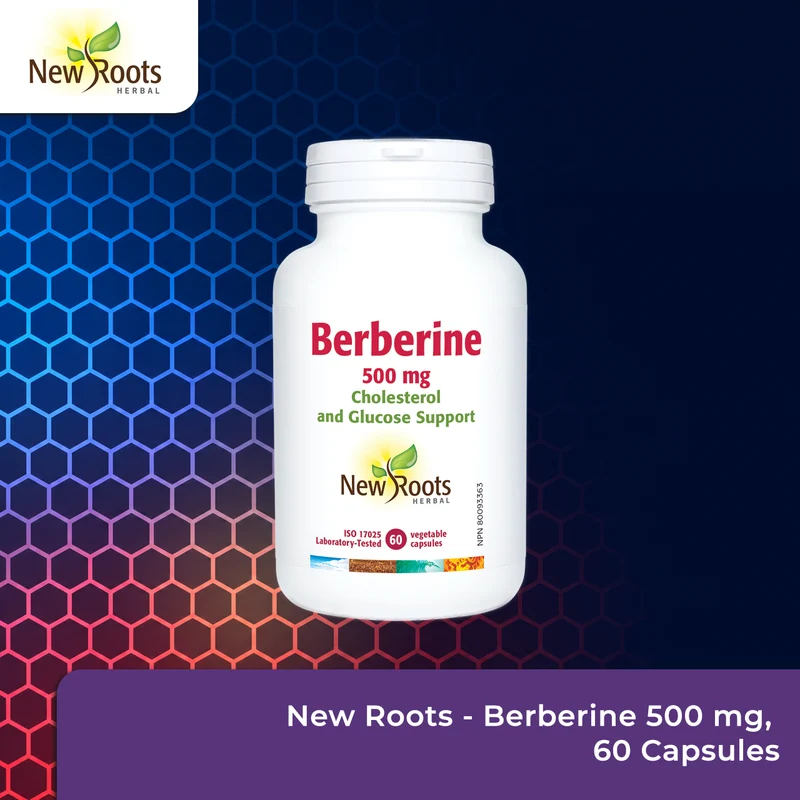 2-PACK! New Roots - Berberine 500 mg | 60 Vegetable Capsules