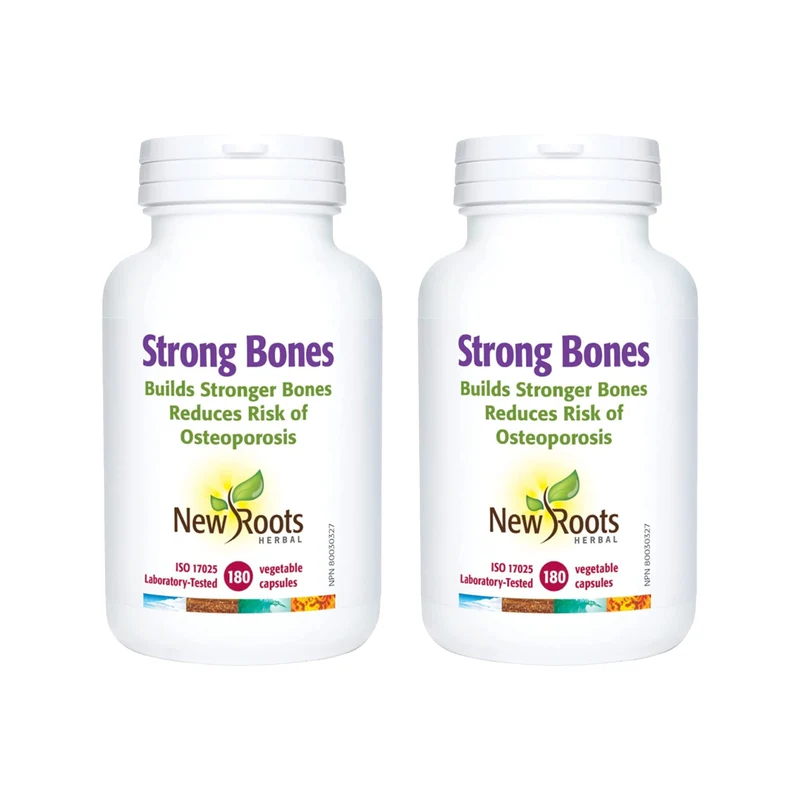 2-PACK! New Roots - Strong Bones | 180 Vegetable Capsules*