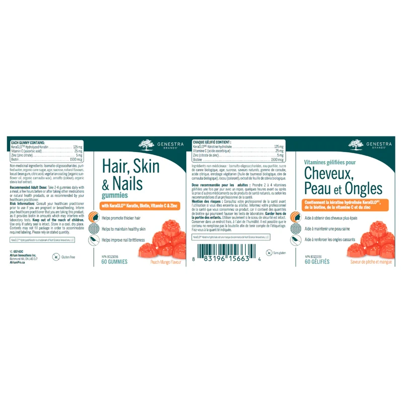 Genestra - Hair, Skin & Nails | 60 Gummies