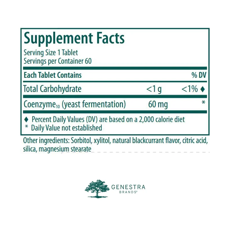 Genestra - CoQ10 Chewable | 60 Tablets