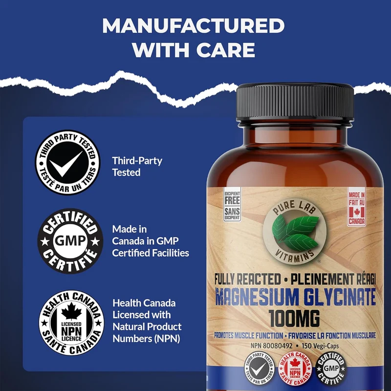2-PACK! Pure Lab - Magnesium Fully Reacted 100 mg | 150 Capsules