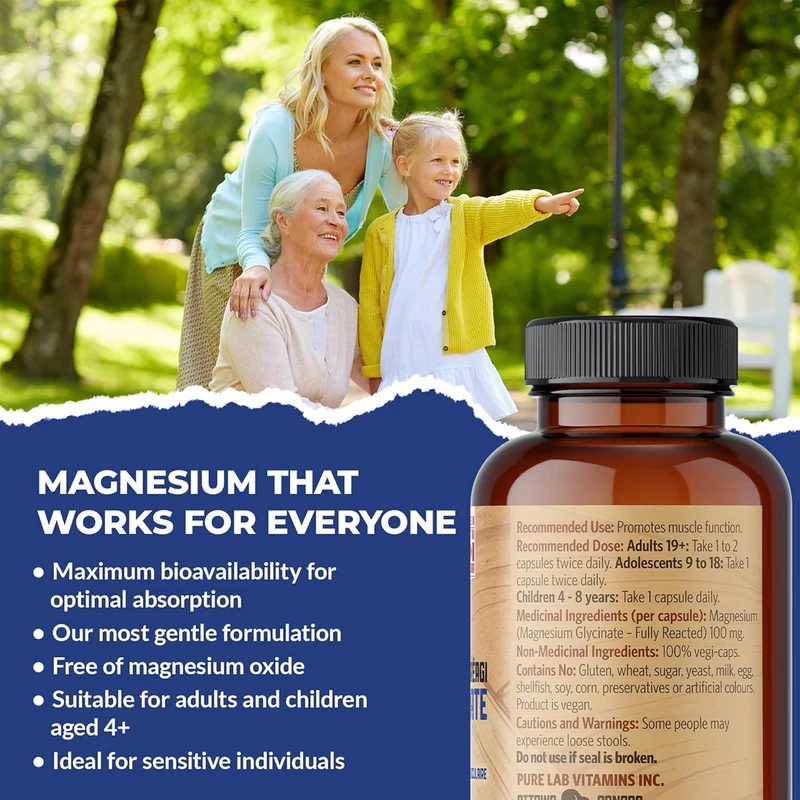 2-PACK! Pure Lab - Magnesium Fully Reacted 100 mg | 150 Capsules