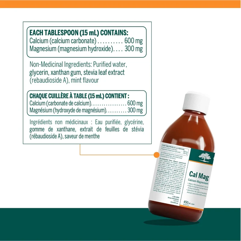 Genestra - Cal Mag Liquid, Mint | 450 mL