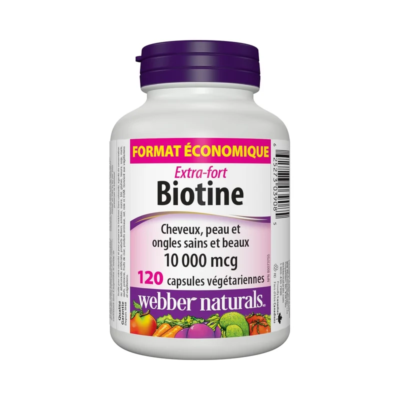Webber Naturals - Extra Strength Biotin 10,000 mcg | 120 Veg Capsules